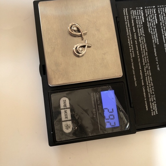 TWO Solid 10K (not 14K ) White Gold Natural Diamond Solitaire Pendants - Picture 13 of 17